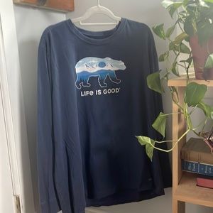 Life is Good Graphic Long Sleeve T-Shirt
